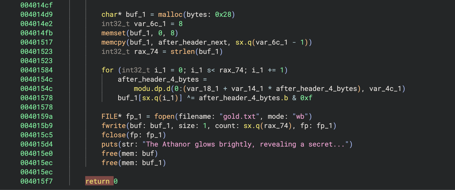 Digital Alchemy - `main` function (2)