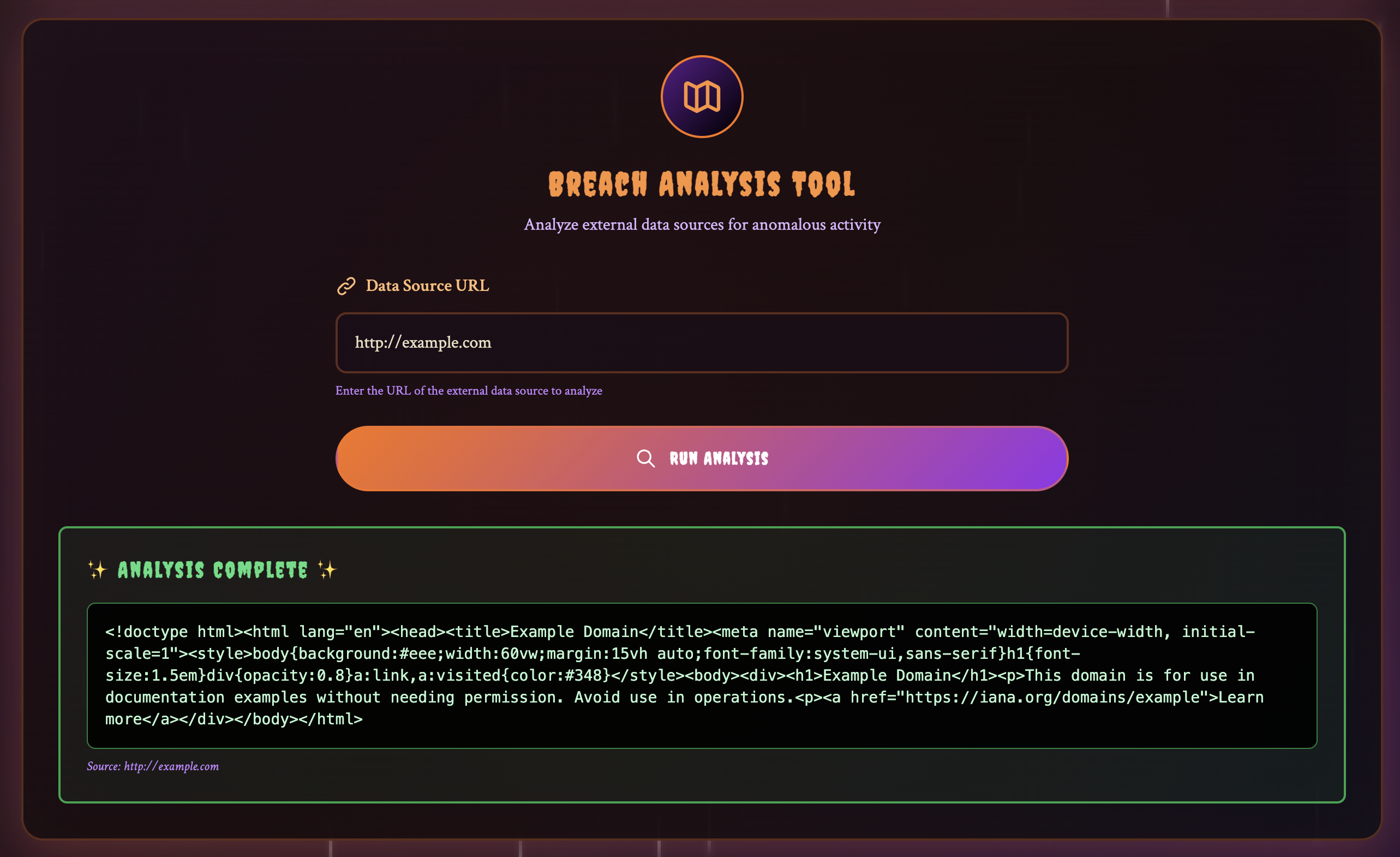Wax Circle - Breach Analysis Tool - example.com