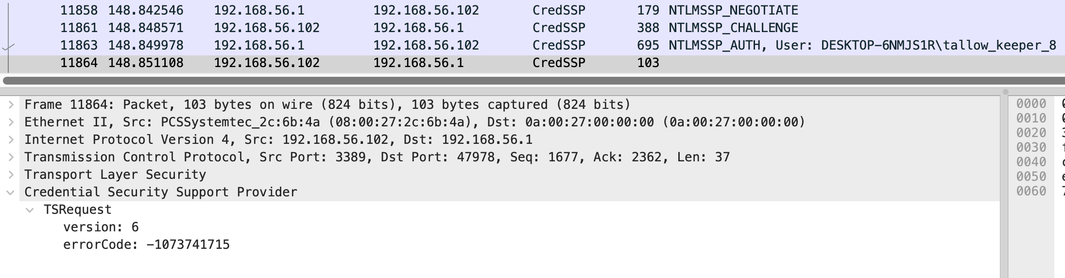 When the Wire Whispered - CredSSP Error Response