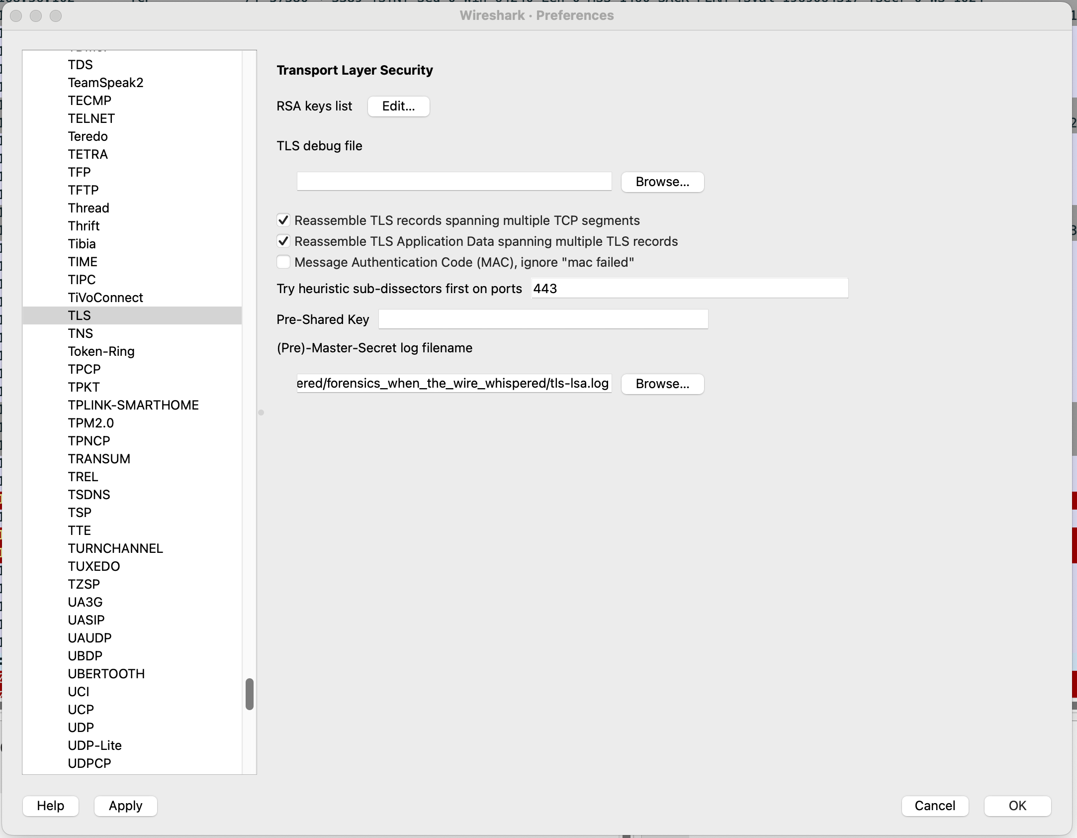 When the Wire Whispered - Wireshark Preferences
