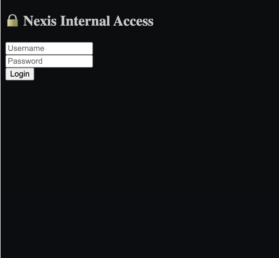Nexis-Infiltration - Login